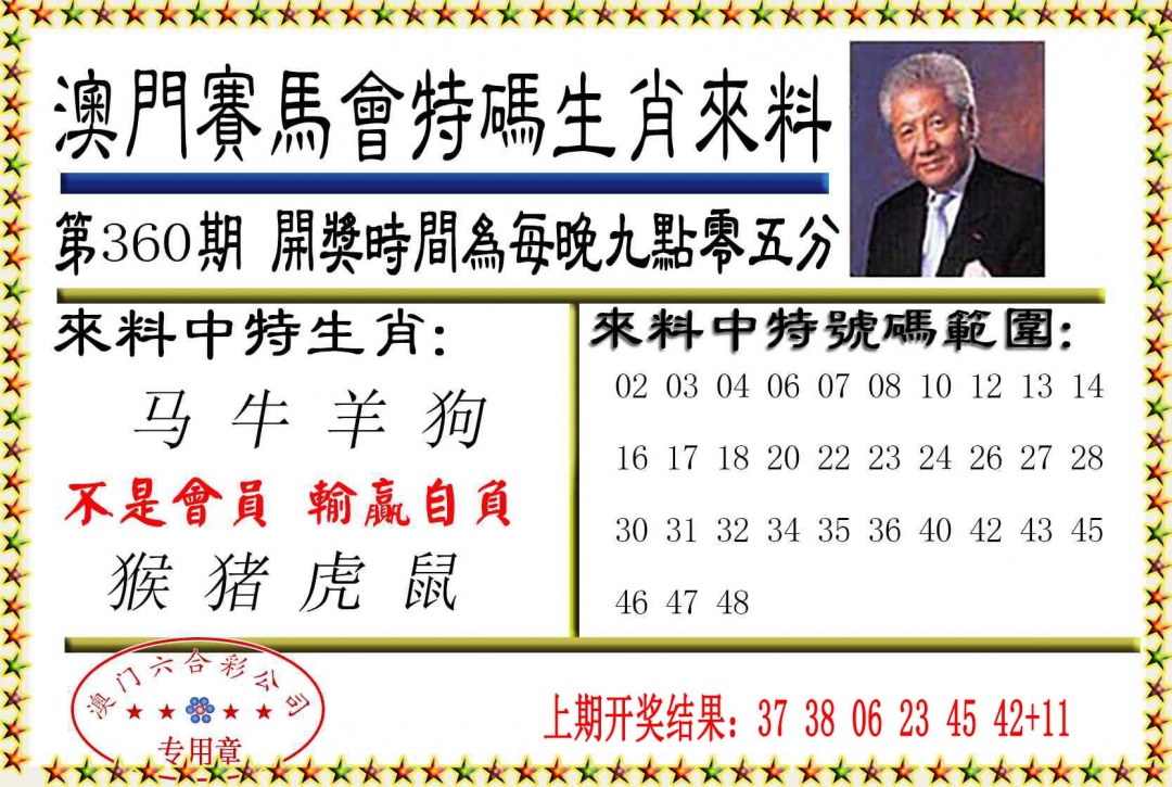 360期特码生肖来料[图]