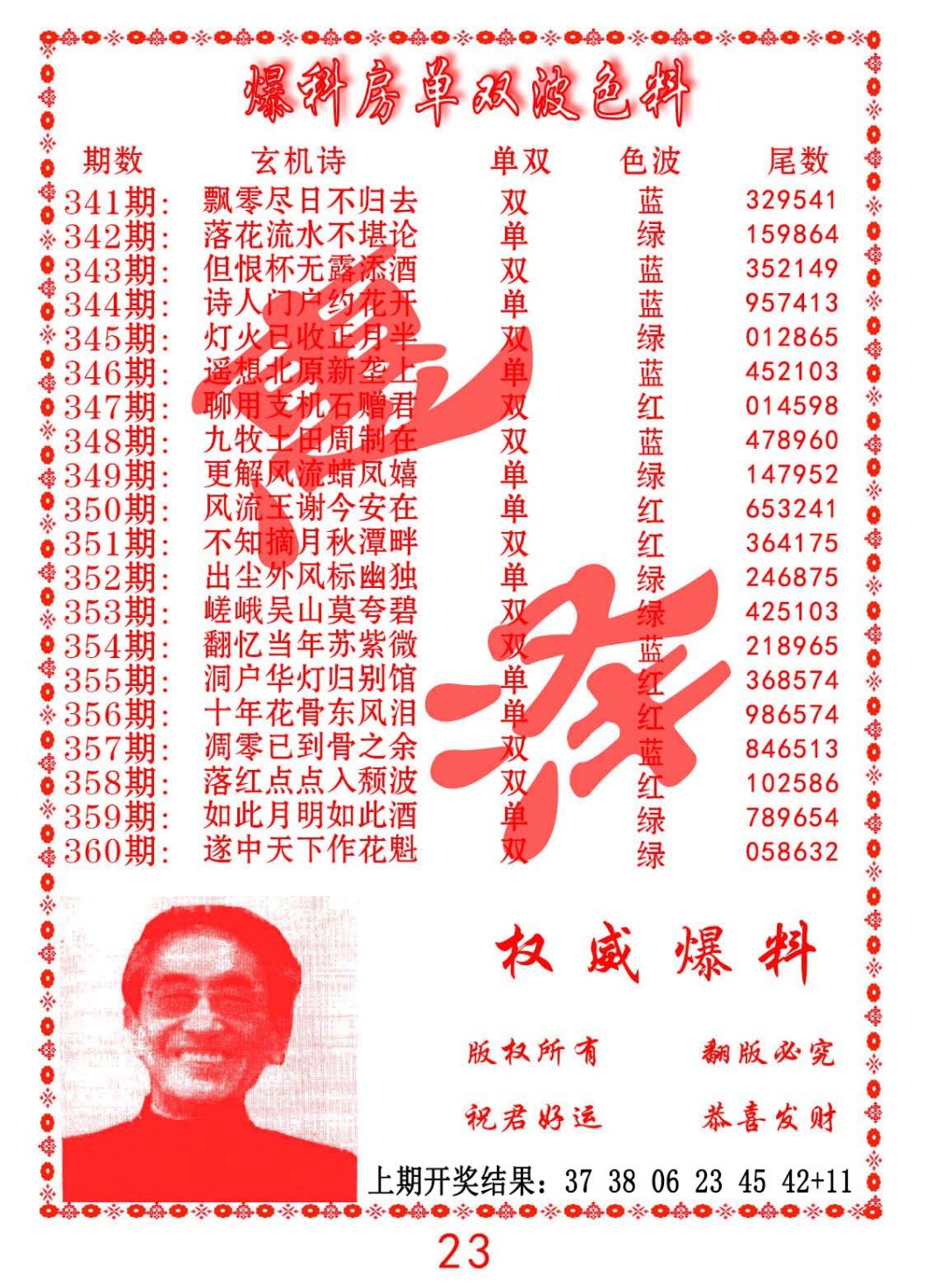 360期爆料房单双波色料[图]