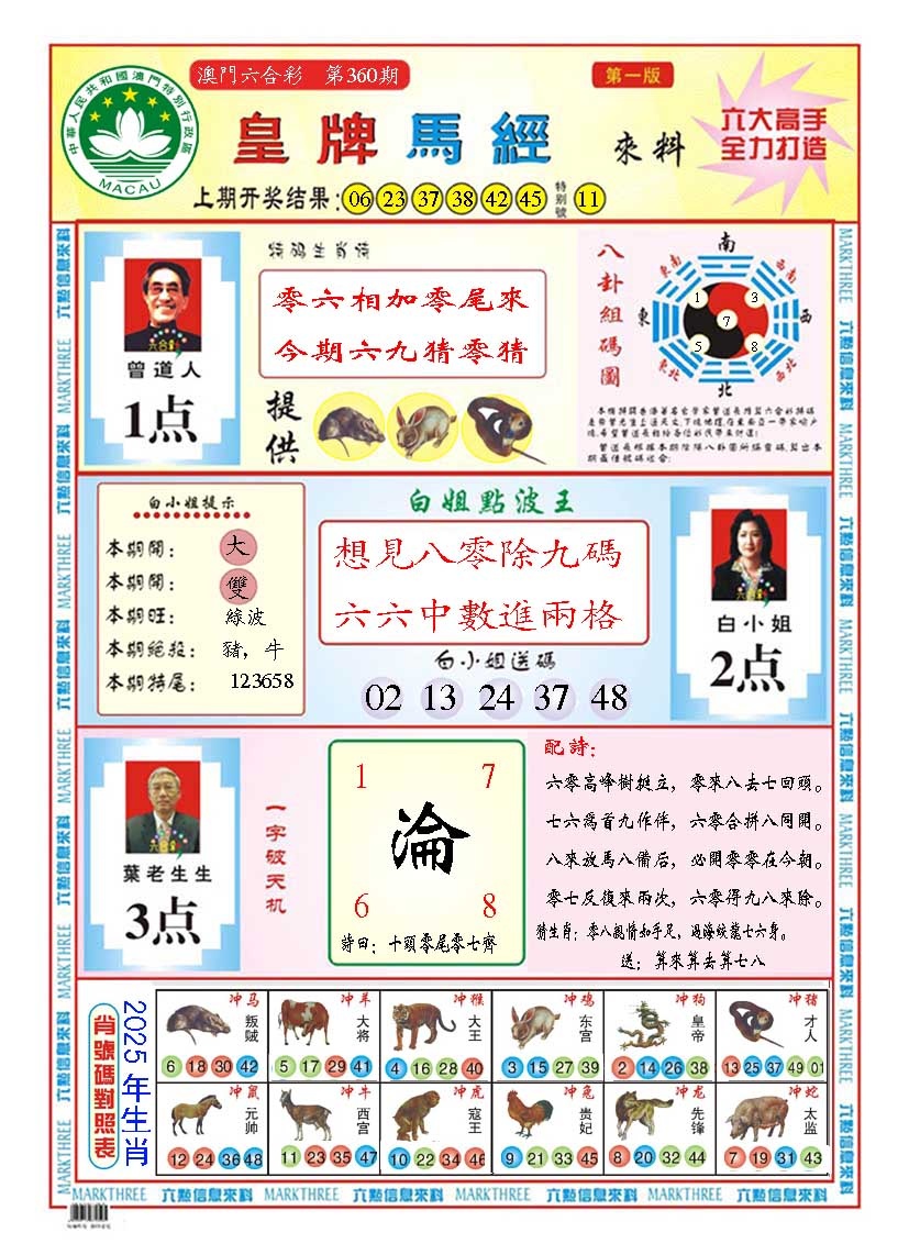 360期皇版马经A[图]