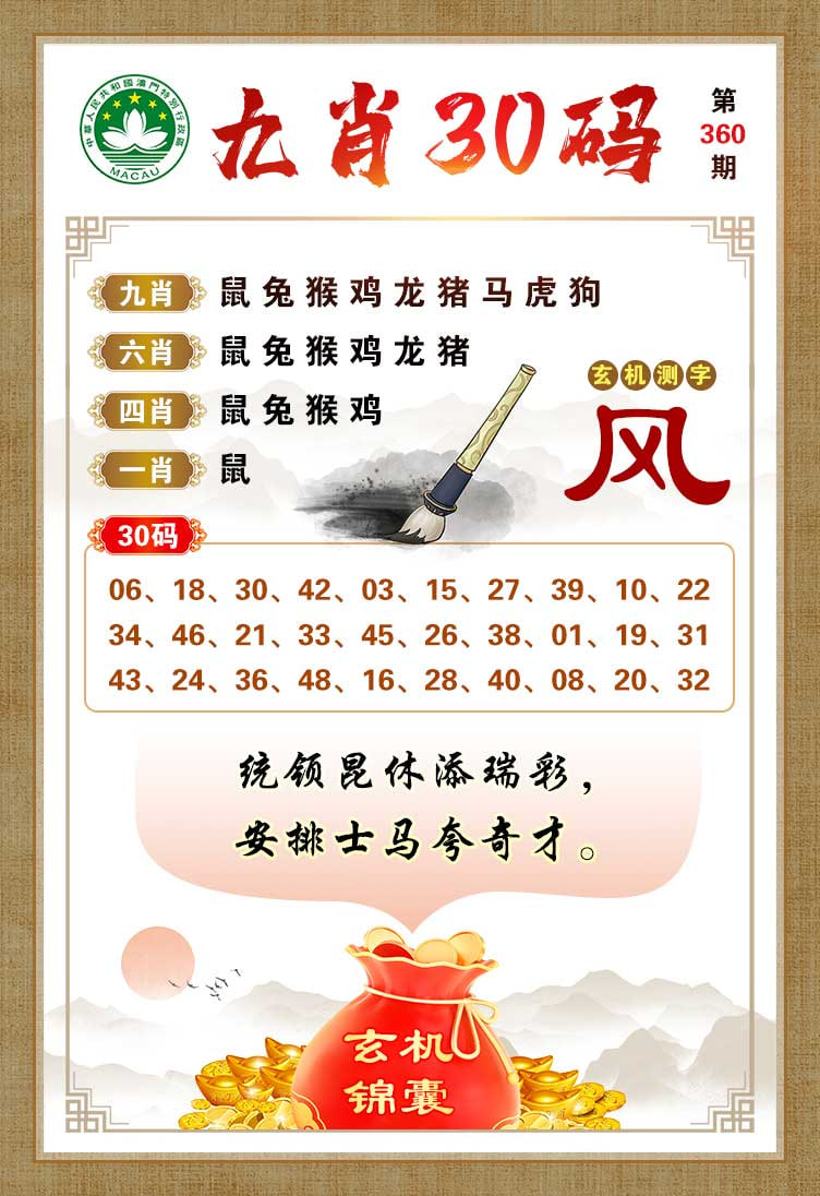 360期九肖30码[图]