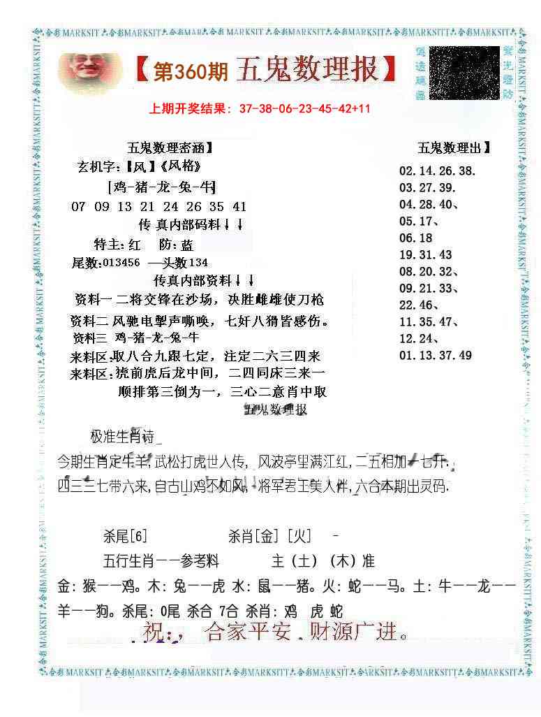 360期五鬼数理报[图]