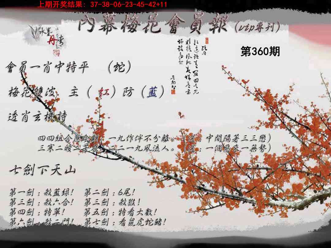 360期内幕梅花会员报[图]